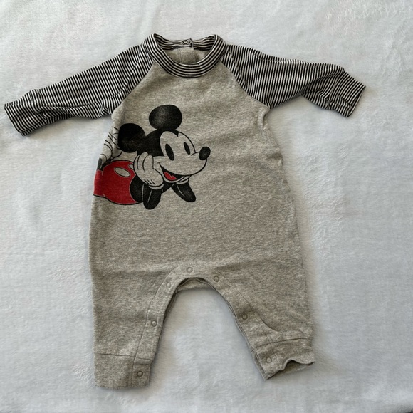 Disney Baby Gap One Pieces Disney Gap Mickey Mouse Long Sleeve One